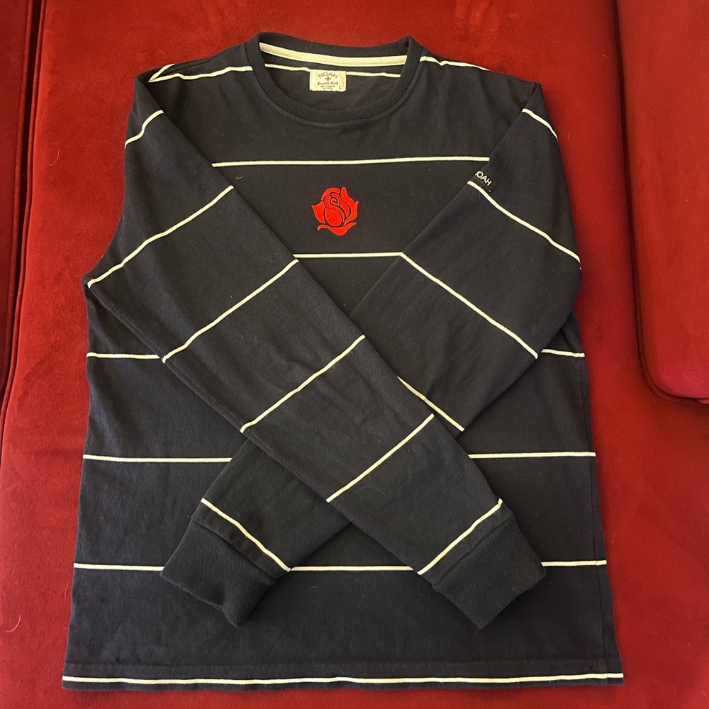 Noah NYC long sleeve Navy Blue heavyweight T Shirt